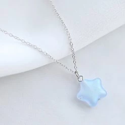 Juwas NEW ARRIVAL Lovely Star Pendant 925 Sterling Silver Necklace