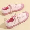 Juwas NEW ARRIVAL Pastel Pink Low Cut Canvas Sneakers