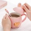 Juwas Bunny Love Heart Ceramic Mug Cups & Bottles