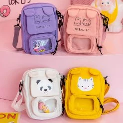 Juwas Kawaii Animals “Meow And Panda” Crossbody Bag HOME&LIFESTYLE