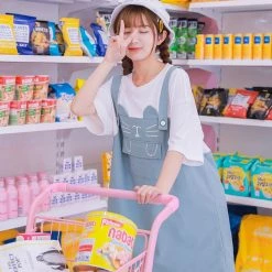 Juwas Japanese Kitten Fake Jumper Dress