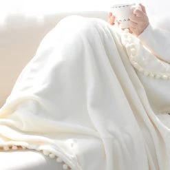 Juwas Flannel Tassels Blanket