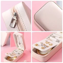 Juwas NEW ARRIVAL Pastel Pink Jewelry Box Pouch Organizer