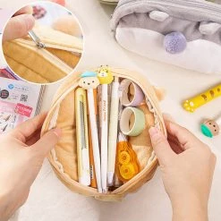 Juwas NEW ARRIVAL Kawaii Animal Plush Pencil Case