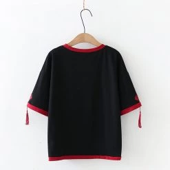 Juwas CLOTHING Japanese Koi Fish Embroidery T-shirt Skirt