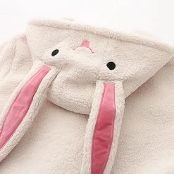 Juwas Bunny Carrot Embroidery Hooded Coat CLOTHING