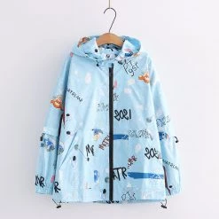 Juwas Letter Animal Number Printed Jacket