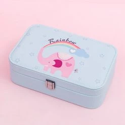 Juwas Kawaii Rainbow Unicorn And Elephant Jewelry Box