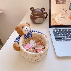 Juwas Stuffed Bear Storage Basket