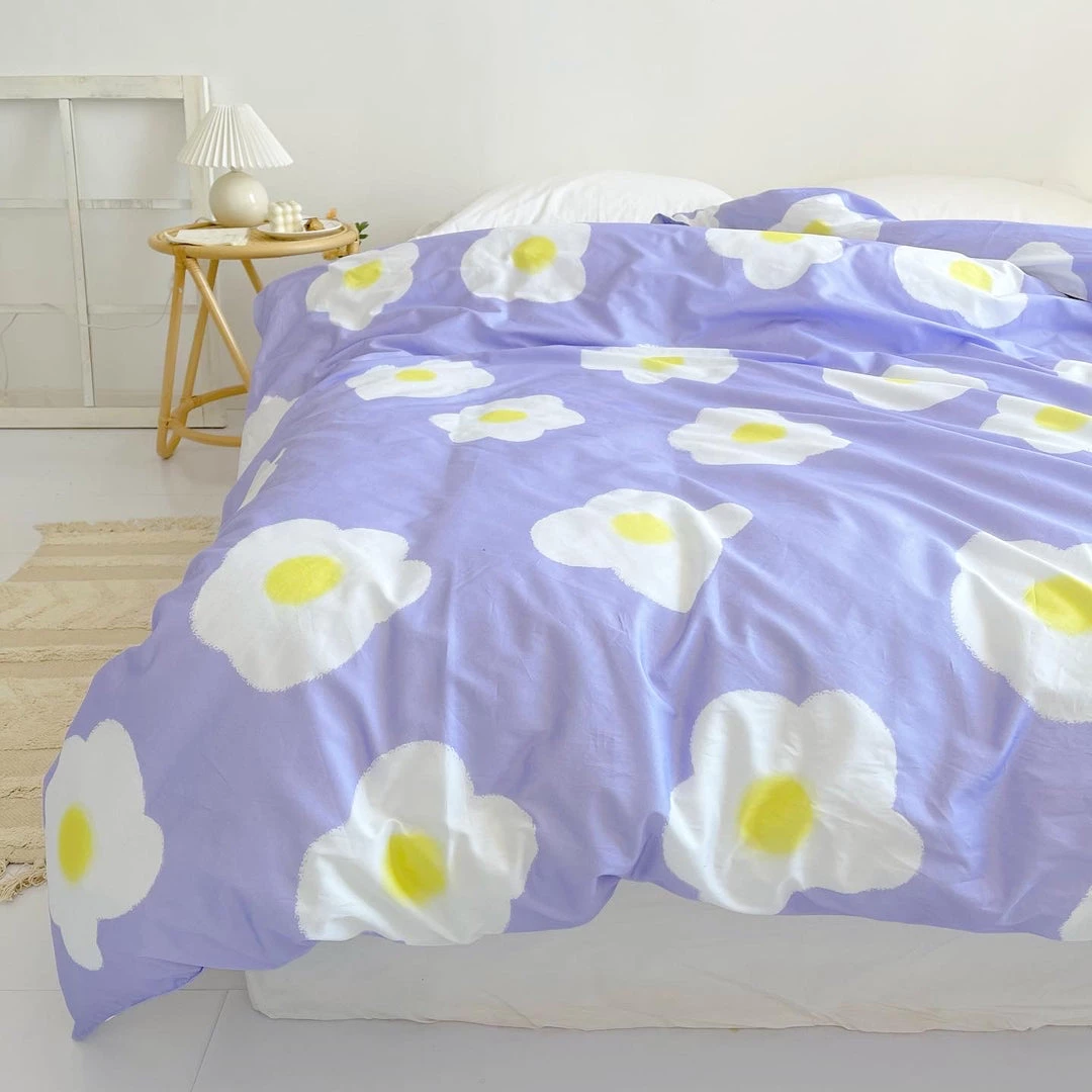 Juwas Flowers Lavender Beddings Sheet Set NEW ARRIVAL 4 Juwas Flowers Lavender Beddings Sheet Set NEW ARRIVAL