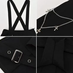 Juwas Gothic Cross Chain Leg Strap Suspender Skirt NEW ARRIVAL 17 Juwas Gothic Cross Chain Leg Strap Suspender Skirt NEW ARRIVAL
