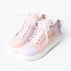 Juwas Lolita Irregular Two-Tone High Cut Sneakers NEW ARRIVAL