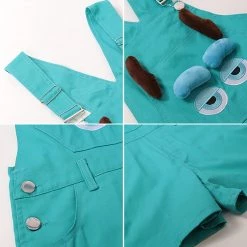 Juwas CLOTHING Vintage Eye Embroidery Overall