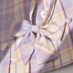 Juwas NEW ARRIVAL Purple Plaid JK Uniform Bow Tie & Neck Tie