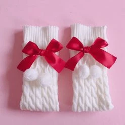 Juwas CLOTHING Bow Knot Ball Warmers