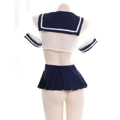 Juwas Sexy Blue Sailor Uniform- Top And Skirt