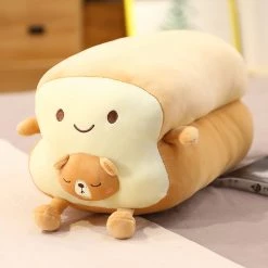 Juwas ACCESSORIES Kawaii Tasty Loaf Bread Long Plush Pillows