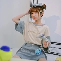 Juwas Monster Reboot Blue Shirt And Shorts