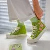 Juwas NEW ARRIVAL Sweet Strawberry Bear Print High Cut Sneaker Shoes