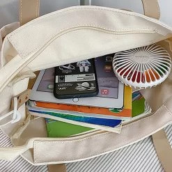 Juwas NEW ARRIVAL Plaid Convertible Canvas Shoulder Bag