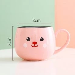Juwas Cute Cartoon Rabbit Bear Frog Chick Ceramic Mug