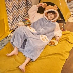 Juwas Kawaii Mouse Paws Hooded Sleepwear Pajama