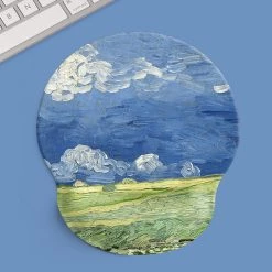 Juwas NEW ARRIVAL Oil Painting Mousepad Bracer And Keyboard Wrist Rest