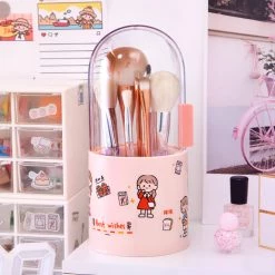 Juwas NEW ARRIVAL Kawaii Snack Girl Makeup Brush Holder- With Pearls