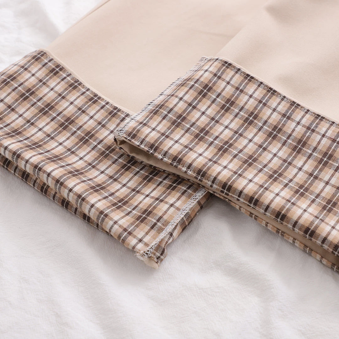 Juwas NEW ARRIVAL Kawaii Bear Folded Plaid Jogging Pants 9 Juwas NEW ARRIVAL Kawaii Bear Folded Plaid Jogging Pants