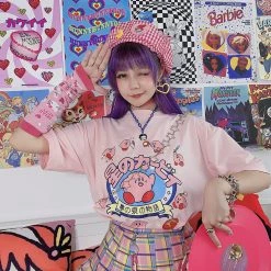 Juwas NEW ARRIVAL Japanese Mochi Cartoon Graphic T-Shirt Loose