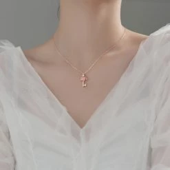 Juwas Heart Key Pendant Silver Necklace