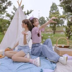 Juwas NEW ARRIVAL Princess Castle Embroidered Blouse Top