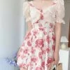 Juwas NEW ARRIVAL Rosy French Sleeve Swimsuit Dress