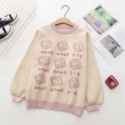 Juwas NEW ARRIVAL Kawaii Small Pig Cotton Sweater