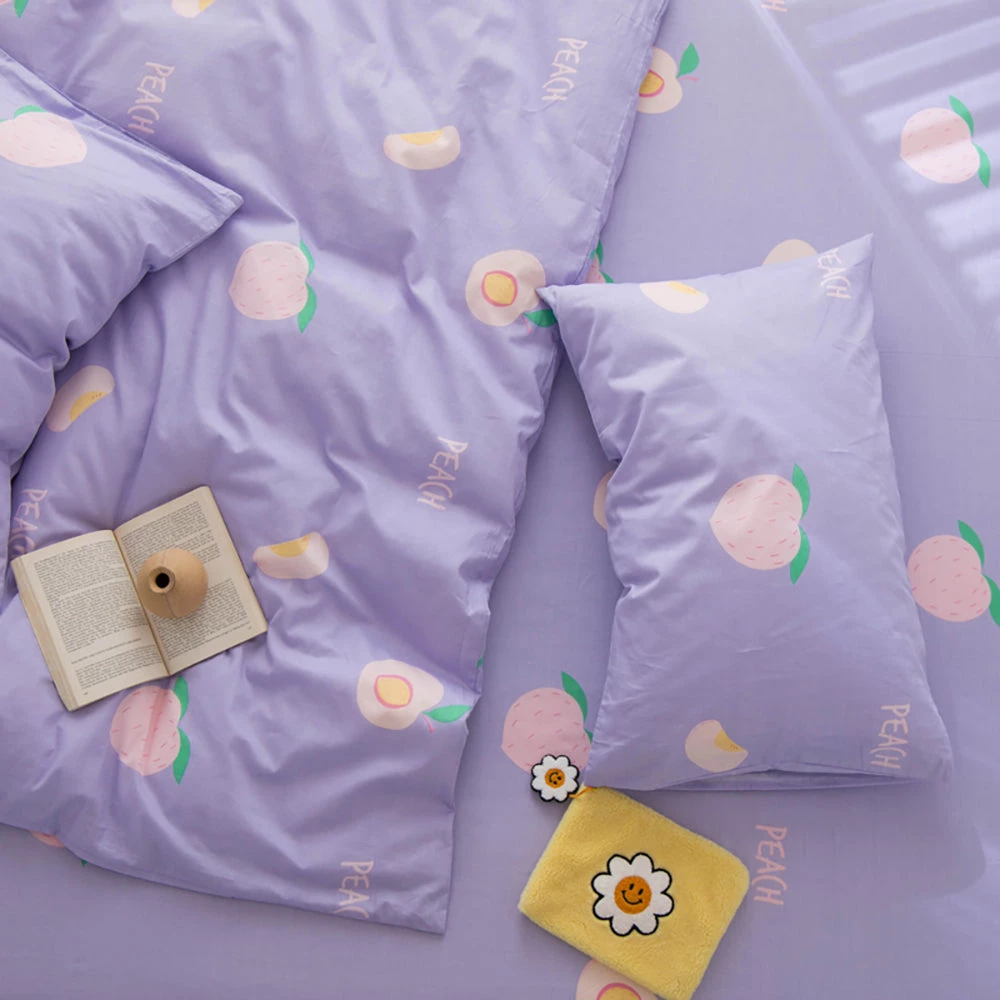 Juwas Sweet Peach Pastel Lavender Beddings Set 7 Juwas Sweet Peach Pastel Lavender Beddings Set