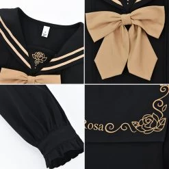 -Juwas NEW ARRIVAL Sailor Collar Fake Two-Piece Dress