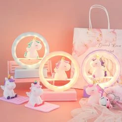 Juwas NEW ARRIVAL Kawaii Mini Unicorn Pastel Night Lamp