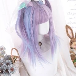 Juwas Harajuku Purple Gradient Short Bangs Wig Fashion & Beauty