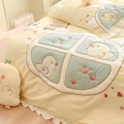 Juwas Cute Duckling Embroider Cotton Bedding Set 17 Juwas Cute Duckling Embroider Cotton Bedding Set