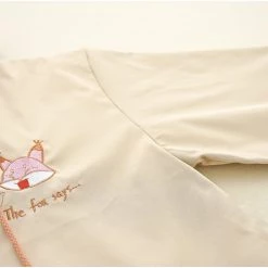 Juwas.com Online Store Fox Embroidered Hooded Coat NEW ARRIVAL