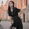 Juwas Classy All Black Goth Top And Shorts NEW ARRIVAL