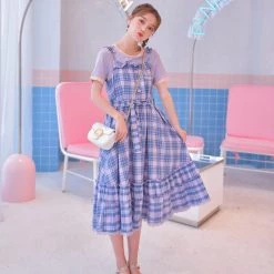 Juwas Japanese Balloon Shirt And Plaid Frilled Dress 12 Juwas Japanese Balloon Shirt And Plaid Frilled Dress