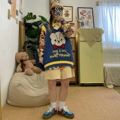 Juwas Love And Bear Loose Knitted Sweater