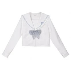 Juwas NEW ARRIVAL JK School Girl Navy Collar Top