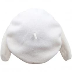 Juwas White Rabbit Ears Beret Hat