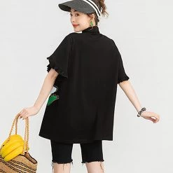 Juwas Flower Duck Print Loose T-shirt CLOTHING