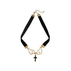 -Juwas NEW ARRIVAL Kawaii Cross And Star Choker Necklace