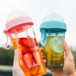 Juwas NEW ARRIVAL Double Straws Drink Bottles 6 Juwas NEW ARRIVAL Double Straws Drink Bottles