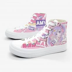Juwas Game Girl Print High Cut Canvas Sneaker NEW ARRIVAL