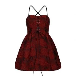 Juwas Vintage Backless Lace Up Dress NEW ARRIVAL